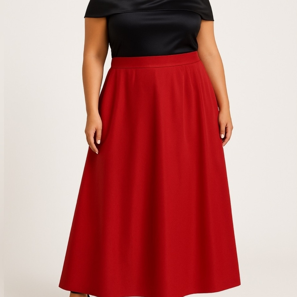 Elegant Red Women's Skirt